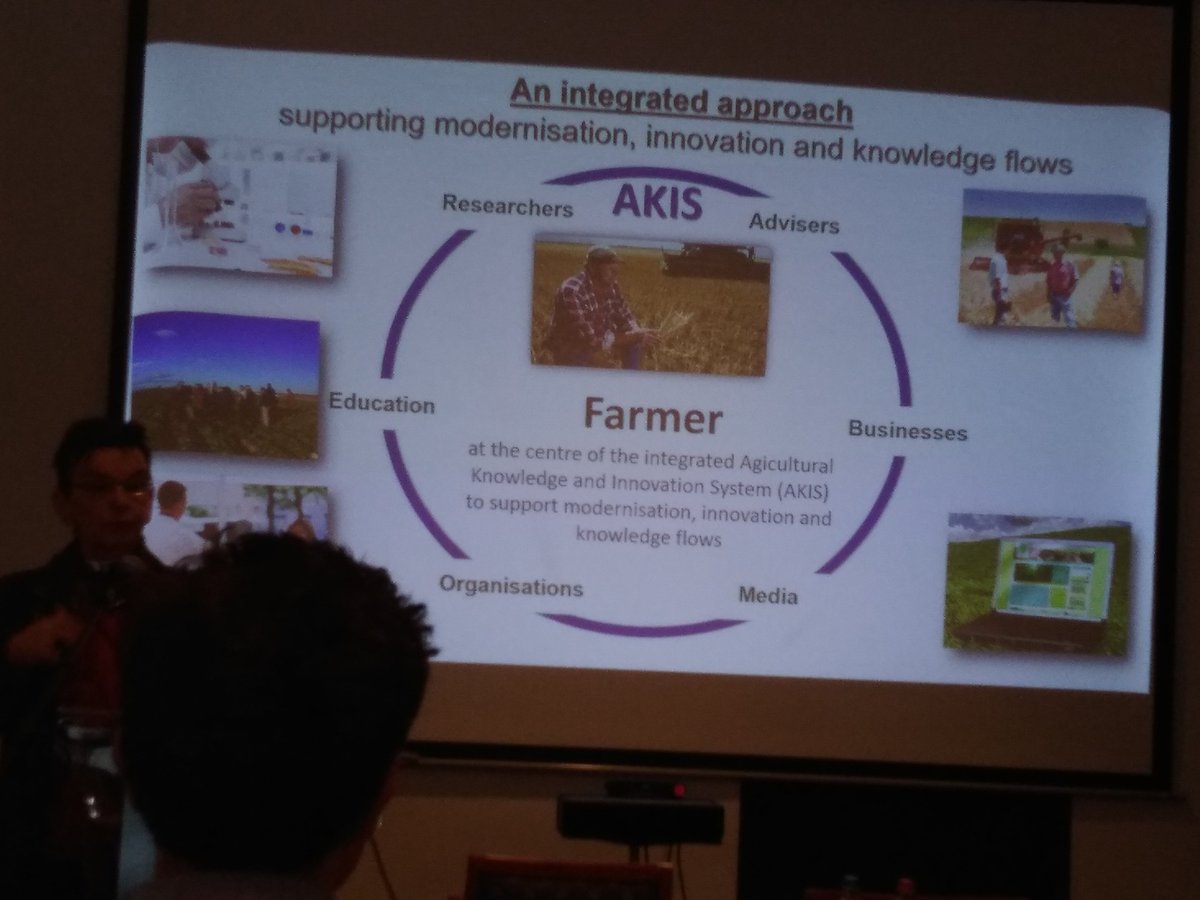 .@ingevanoost introducing #AKIS at #EUREKA kick-off meeting: AKIS are at the 💚 of #innovation systems. #FutureofCAP Strategic Plans foresee new role of advisors as brokers & facilitators. Budget for MA projects is expected to double. Need to connect OGs w/ Horizon projects 🌐🌱