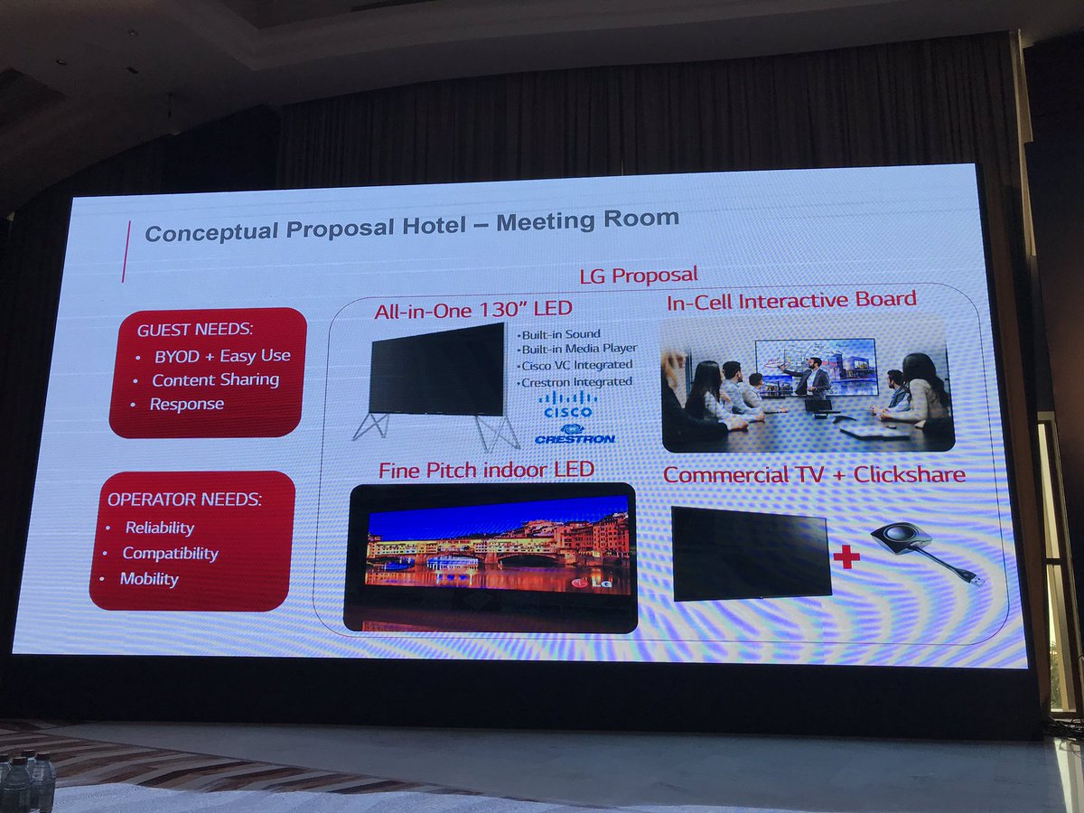 Exciting concepts for #digital signage in #hospitality for lobby, guest rooms &amp; meeting rooms from <a href="/LGUS/">LG Electronics</a> Ahmed Ramzy at <a href="/ahitmea20/">Accor IT MEA Conference 2020</a> #AHITMEA20 #technology