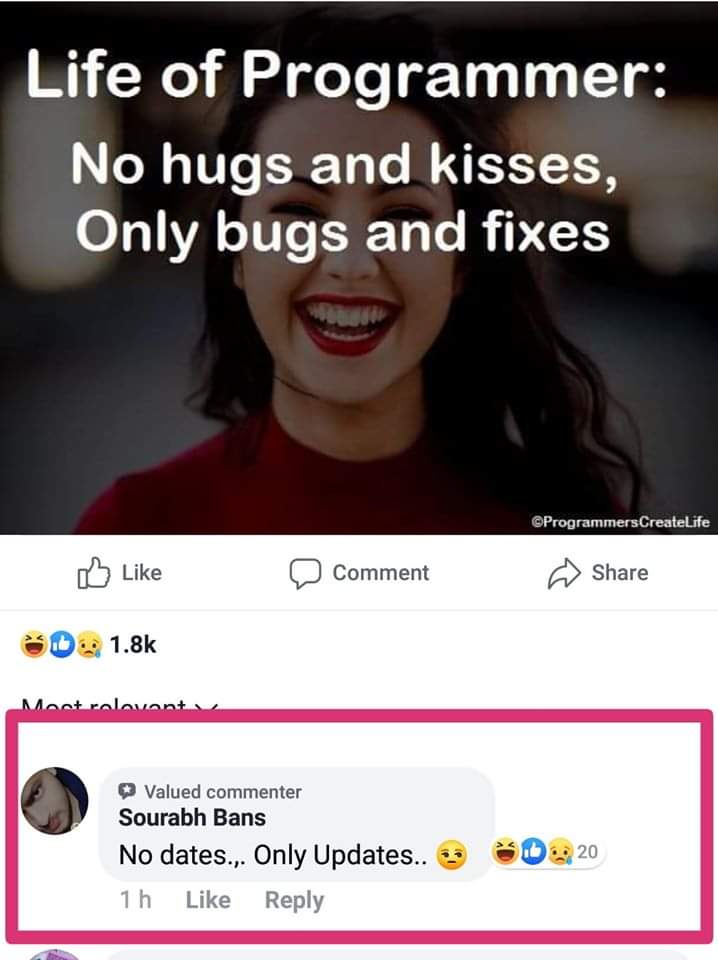 junespring's tweet image. The reality of every #Programmer... 🤣🤣🤣

#LifeOfCodes #CodeIt #Programming #Developer #JustForLaughs #FunnyMeme #Fixes #Bugs #Relationship
