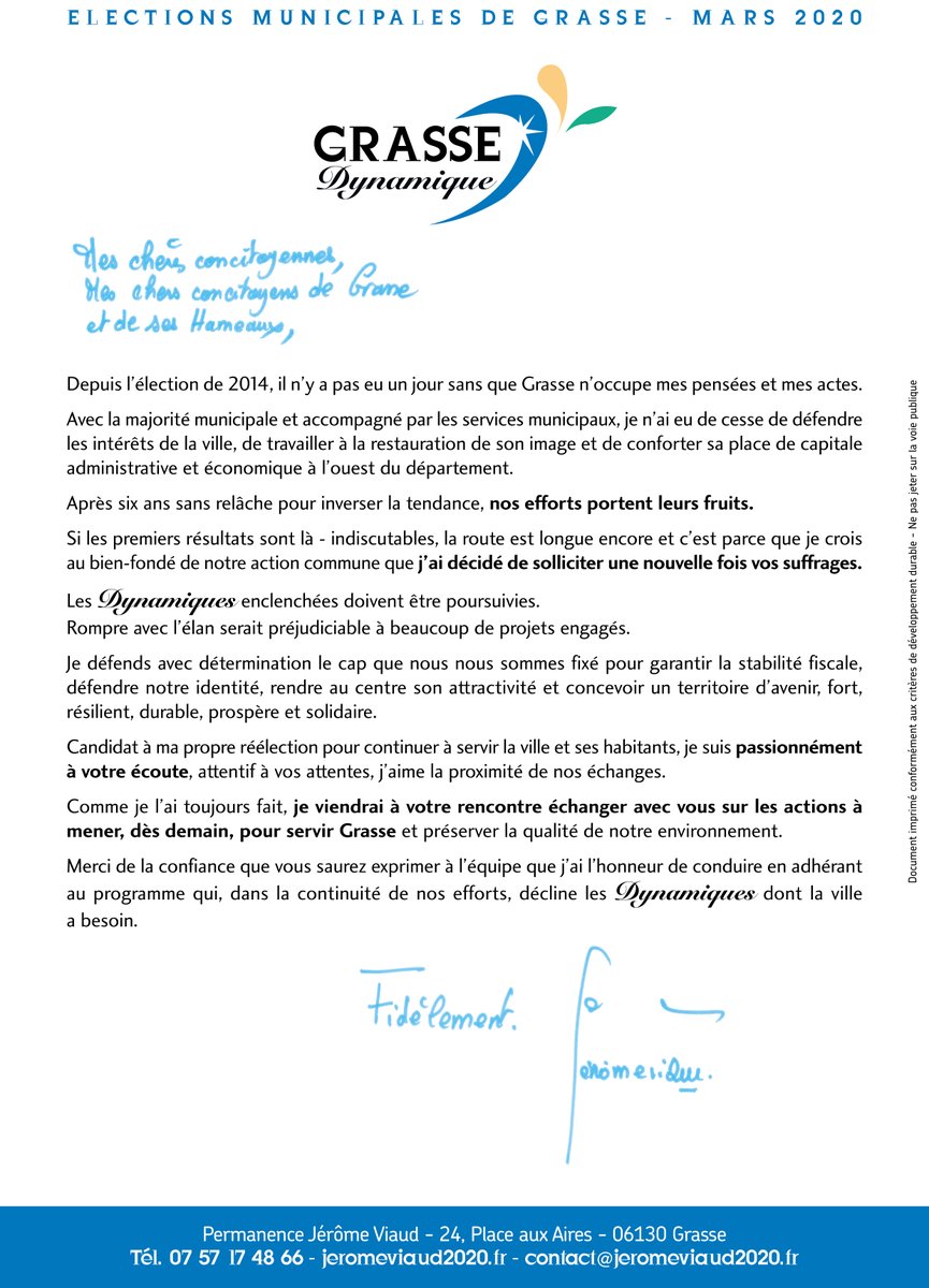 JeromeViaud2020's tweet photo. Suivez mon actualité de candidat aux #ElectionsMunicipales à #Grasse et rdv samedi 1er février à l'Espace Chiris pour le lancement de ma campagne !
Web: https://t.co/e4CnOEK67Y
#JeromeViaud2020 #Grasse2020 #GrasseDynamique https://t.co/GSeJneens8