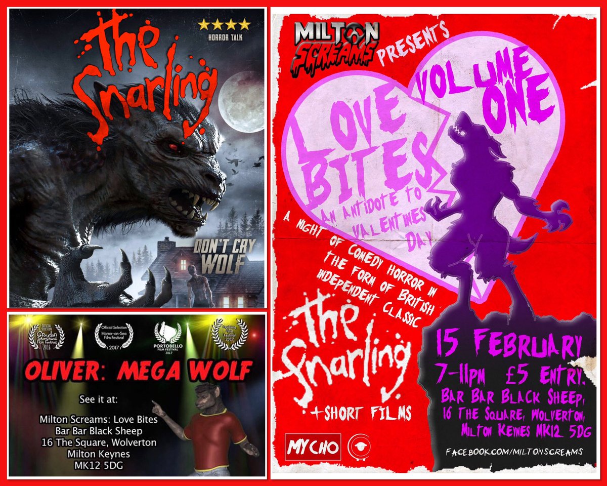 rogersphilip101's tweet photo. #WerewolfWednesday
Watch the werewolf horror-comedy #TheSnarling from @ShootingLdgProd with shorts including Oliver: Mega Wolf! from @mollybrainz at #MiltonScreams 15th Feb
https://t.co/F5SHND6JXx
Love Bites ๐บ๐
@MychoPictures #SpreadtheHorror #ShareTheHorror #promotehorror https://t.co/71oydxUWp8