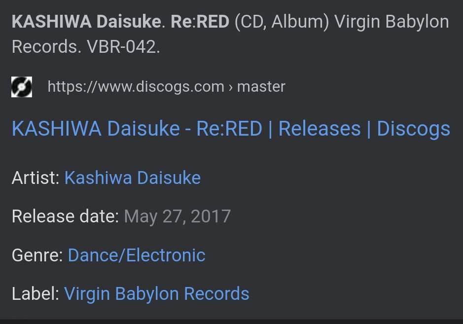 Re:RED — KASHIWA DaisukeHeard this for the first time today and was pretty blown away. I can't find much information on the artist other than "they did the Garden of Words soundtrack" so please send me more of their stuff if you like it and I'll give it a listen too.