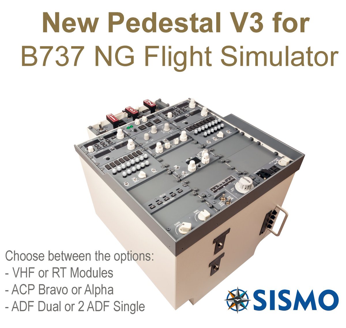 SismoSoluciones's tweet photo. New Pedestal Ethernet V3 for your #B737NG #flightsimulator by @SismoSoluciones
You can now add the RT instead of VHF; the ACP Alpha instead of Bravo and 2 units of ADF Single instead of 1 Dual. Compatible with #ProSimAR #iFly #Prepar3D #FSX
https://t.co/vrjIzAJSk9 https://t.co/a9ChLdJXiD