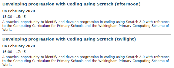 edutechteam's tweet image. Are you ready for questions about progression in a deep dive inspection in Computing?These courses in Wokingham can help. bit.ly/38KNsV5
#computerscience #Scratch #OFSTED