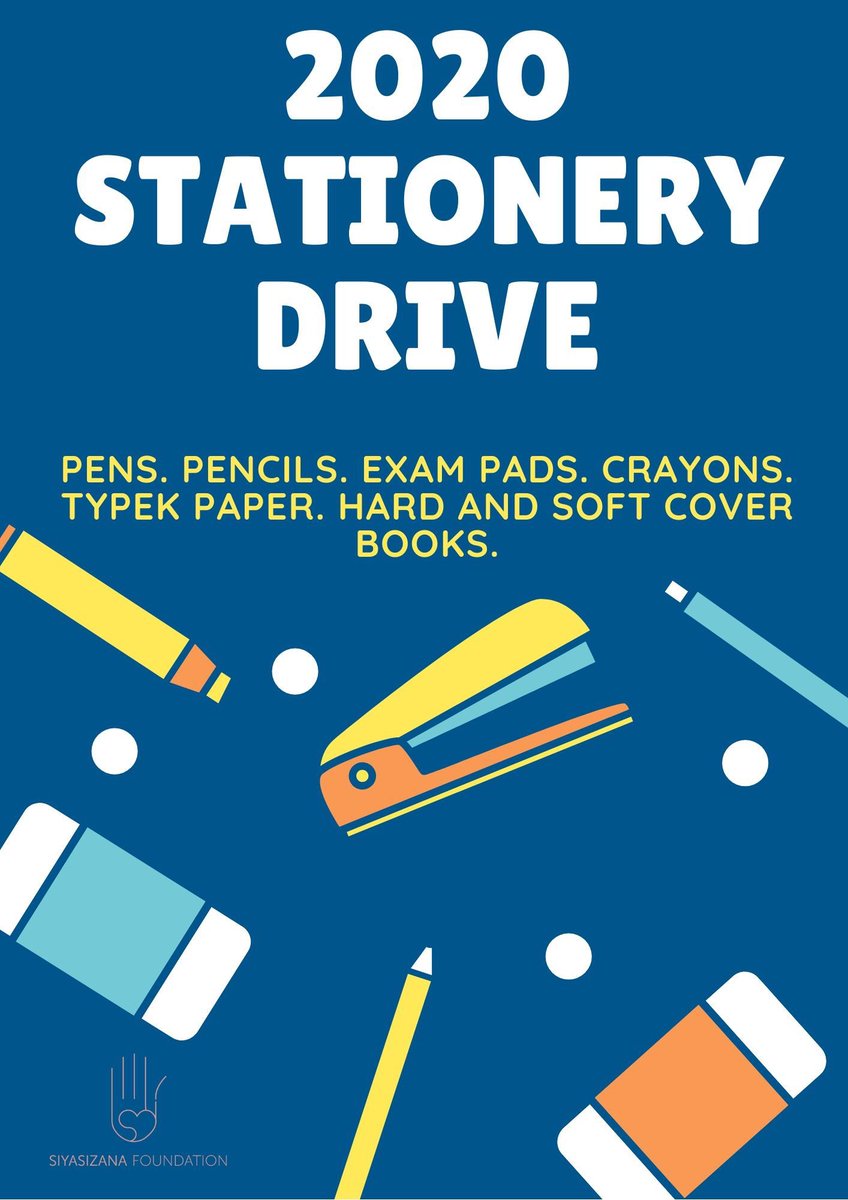 GelezaTime's tweet photo. Don’t forget to Donate Stationery.

A @ProudlySA initiative brought to you by Siyasizana Foundation by @dineonono &amp; @mihlalii_n

Follow them to find more info.

Make a difference, put a smile on them kids ☺️, brighten a school child. 

 It’s #GelezaTime 📚 #StationeryDrive https://t.co/kIxJFM6Fl0