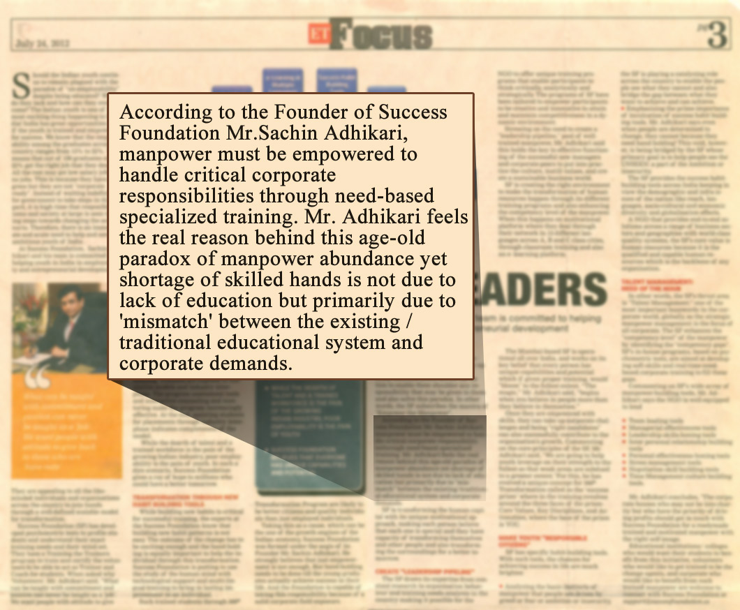 Success_India's tweet photo. In this article, Founder &amp; Managing Trustee of #GSF, Mr. Sachin Adhikari talks about how he believes that every individual has unique capabilities &amp; potentials, to become the next big leaders of tomorrow.
#Article https://t.co/D28h94O21X
To associate or volunteer, call 7506300852 https://t.co/ZfaG0mfpeC