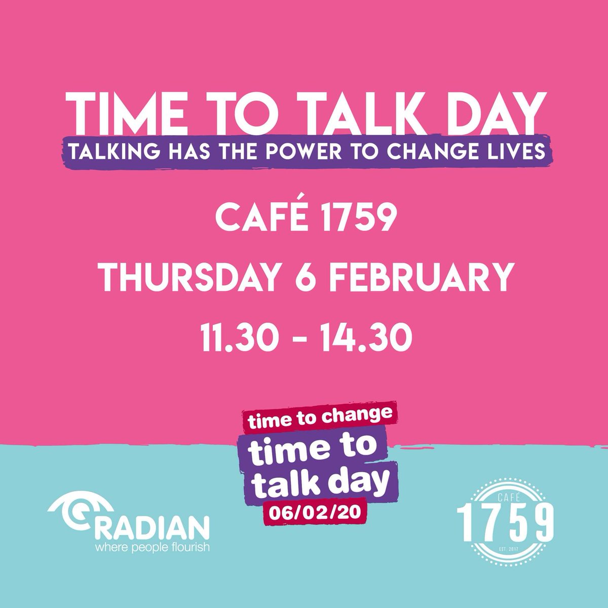 Join us and a number of support agencies at Cafe 1759 on 6 February for a walk and talk through Bordon Enclosure with Runnyhoneys, themed #cakes, craft activities and information.  #TimeToTalk #communities #health