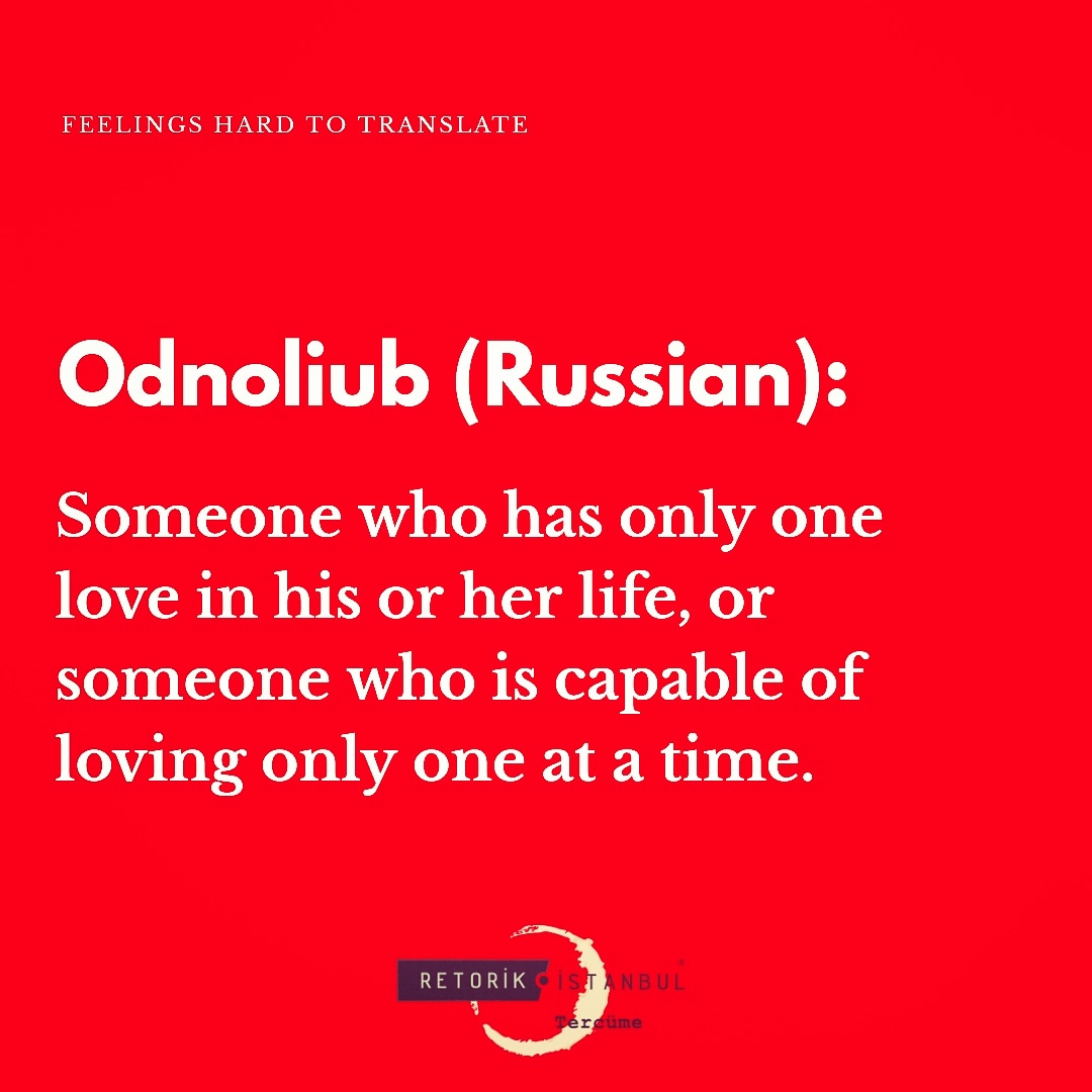 RetorikTercume's tweet photo. #Odnoliub (#Rusça): Hayatında yalnızca bir sevdiği olan veya tek seferde bir kişiyi sevebilen kişi. #Russian #RetorikTercüme #untranslatablewords #feelingshardtotranslate https://t.co/0hMz8VbqOC