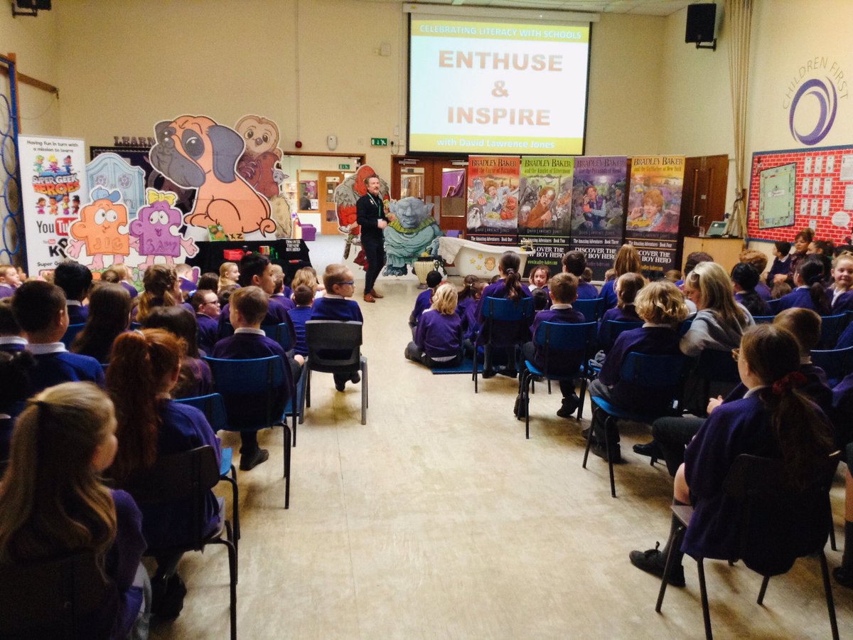 OPA_LL's tweet photo. Thank you to @DavLawJones, who showcased his work to KS2 this morning. The children have been thoroughly inspired and enthused by his presentation. We look forward to his book signing event this Friday. 📚📖 @OPALLReading #LoveReading #beinspired https://t.co/4017bvarKF