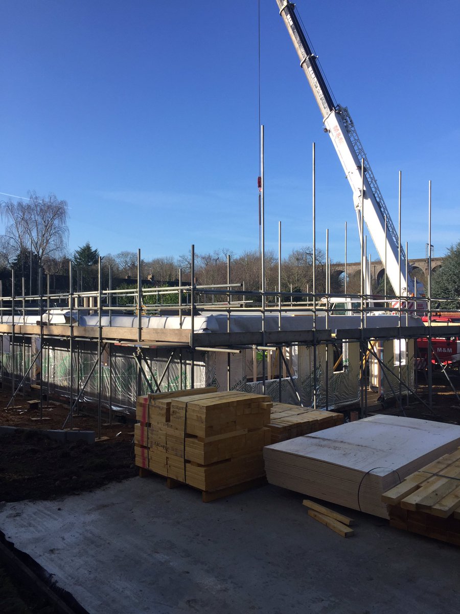 deltaselfbuild's tweet photo. Ground floor up, now for joist and deck. Good progress at our Welwyn build. https://t.co/eWDfF8rjbY