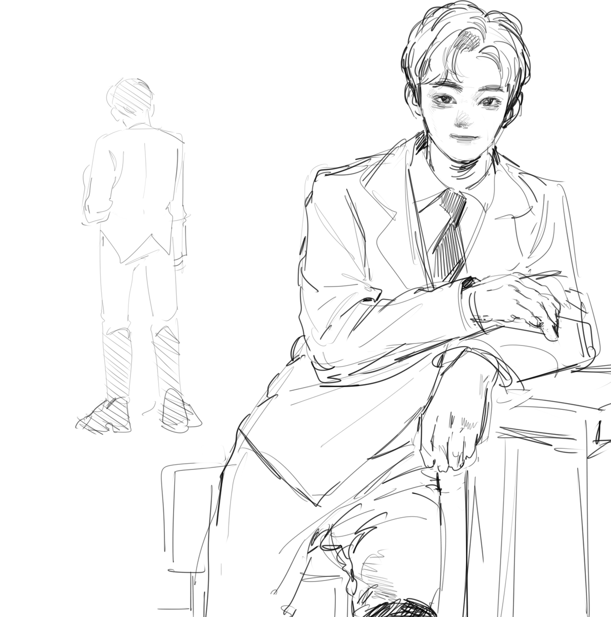 sketches of @fullsunward 's markle au 