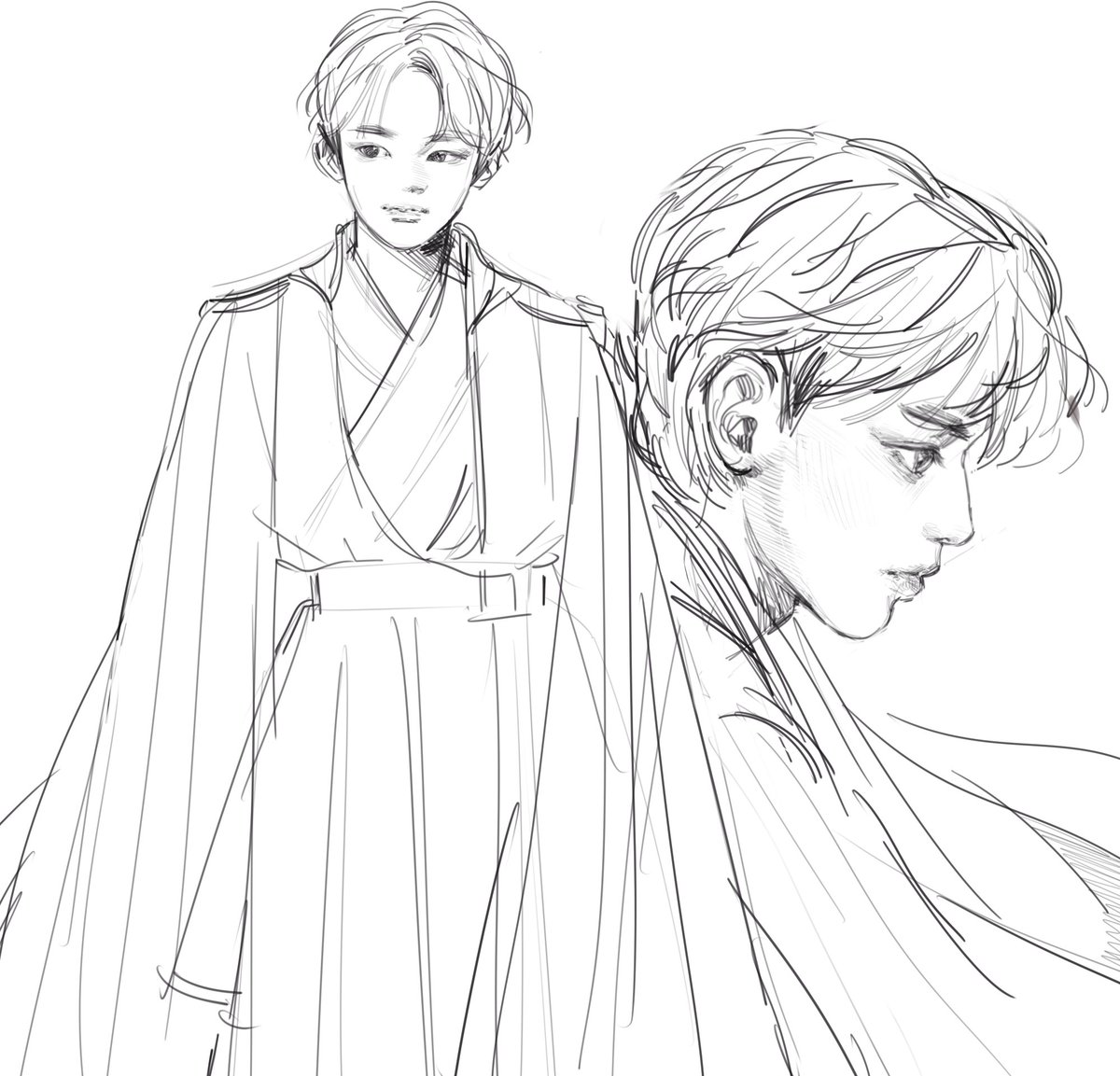 sketches of @fullsunward 's markle au 
