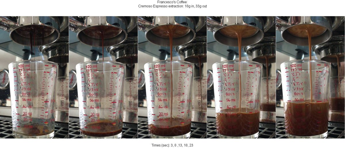 Textbook extraction of Espresso Il Cremoso by Kin H. Tam.
Nice!
#coffeetime
#ottawafood
#ottawacoffee