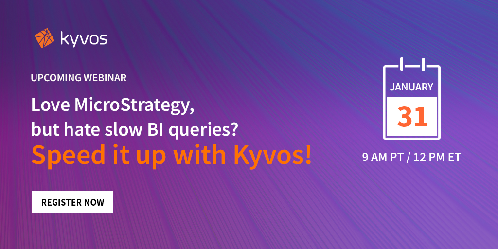 KyvosInsights's tweet photo. Join our upcoming webinar where we’ll showcase some real-life use cases where our customers have achieved unrivaled performance on #MicroStrategy with Kyvos. https://t.co/oZQtd6VUFg
#MicroStrategyWebinar #Kyvos #BusinessIntelligence #Analytics2020 #Cloud #SuperOLAP https://t.co/WlqPtpFhZ9