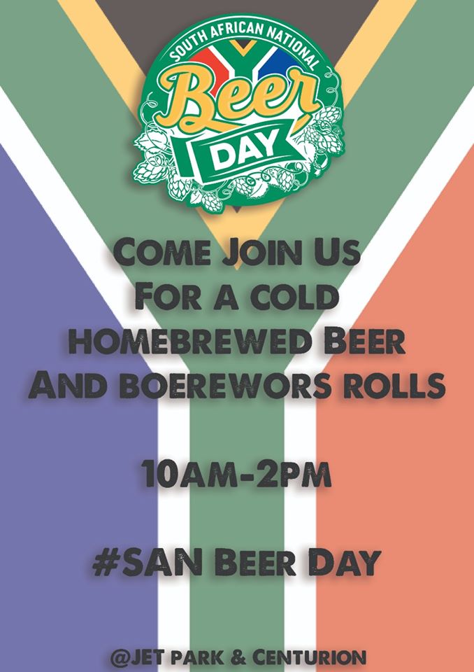 #SANBeerDay Saturday 1st of Feb 2020 - come and celebrate with us. Cheers!
