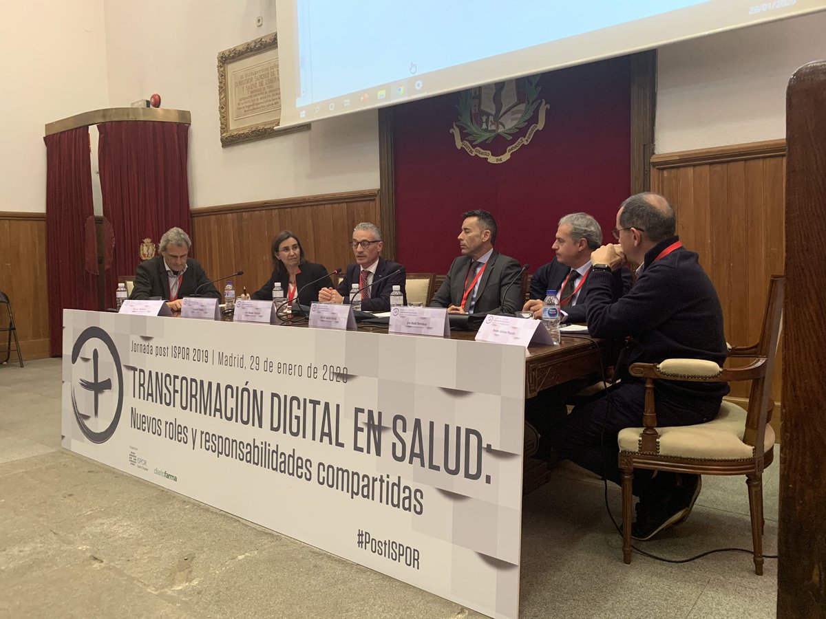 diariofarma's tweet photo. Responsables de cuatro comunidades autónomas analizando los retos de la digitalización en el sistema sanitario #PostIspor | @IsporSpain https://t.co/p4vsQCMWgi