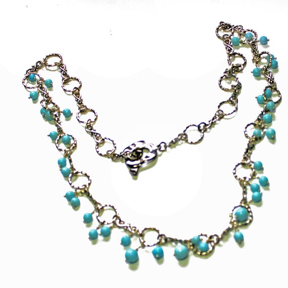 EtsySocial's tweet photo. Blue Bead Necklace, Silver https://t.co/9BDG8fTtUu via @EtsySocial #EtsySocial https://t.co/DlnVBtcx2M