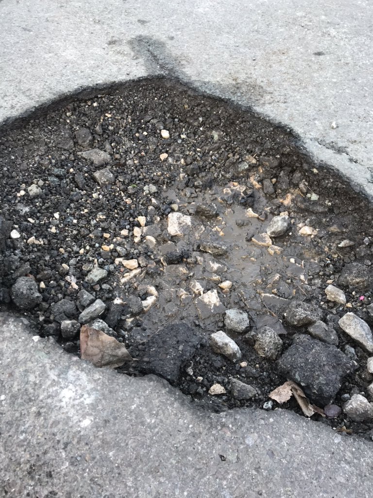 J87Palmer's tweet photo. @DanielJellyman any chance you could look at these potholes? They’ve been reported 4 times since New Year on the website. I know budgets are tight but it’s getting worse by the day! Location is Chessington Crescent, Trentham https://t.co/hJtNjOM1CI