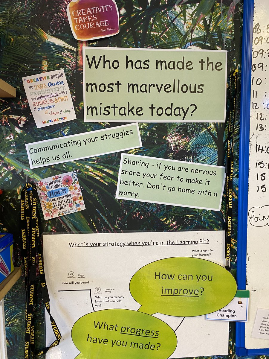 CarmenMBergmann's tweet photo. @highweek_sch has done a fabulous job of creating a growth mindset and building resilience through the Challenging Learning Process @ChallengeLearn.  Part of their journey was to embrace the magic that happens when children make mistakes and push through to get to the learning. https://t.co/Q0u4fUaSOs