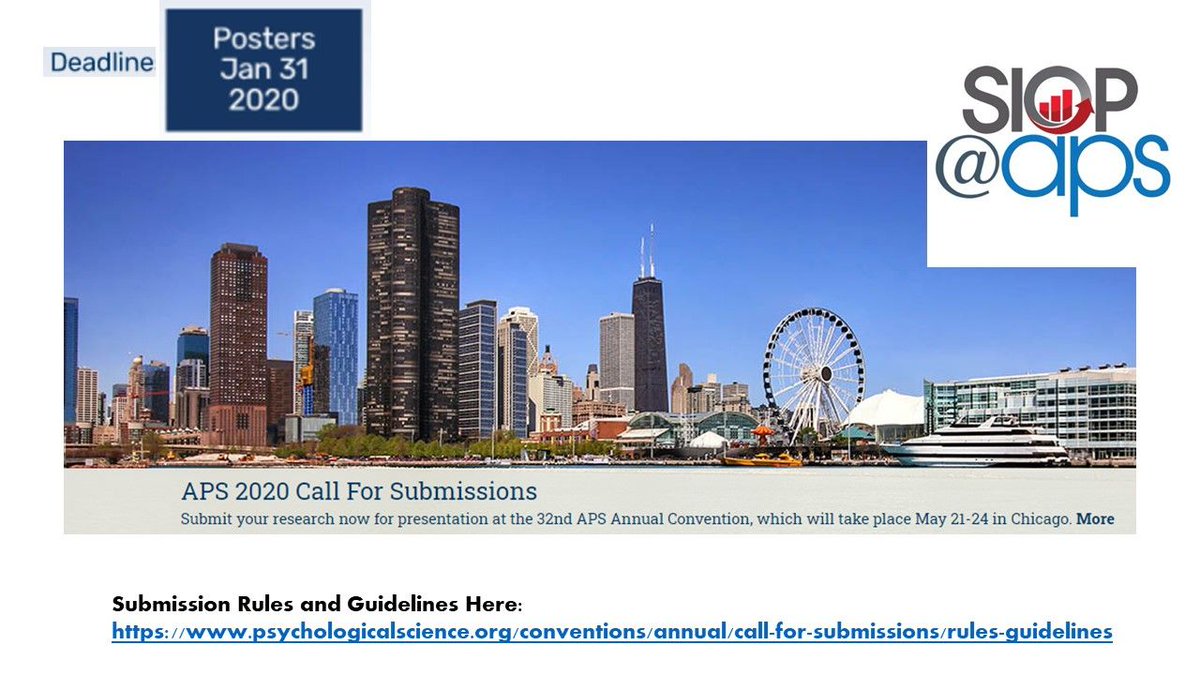 SIOPatAPS's tweet photo. Just 2 days left to submit your #IOpsych #research to #aps20chi we look forward to seeing your submissions! #iopsychology #psychology #appliedpsychology #HRanalytics #Peopleanalytics https://t.co/6YrJ0z9Fjm https://t.co/1cP4GADPwo