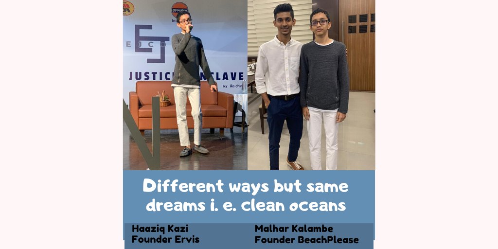 ervisocean's tweet photo. Awesome to meet up with Malhar Kalambe and talk about an issue we both are passionate about #cleanoceans #unsdg
#sdgaction32210 #NoNeedForPlastic #ervisyoungchampions #savetheocean #blueworkshops #sustainability https://t.co/loZ2BoJL7V