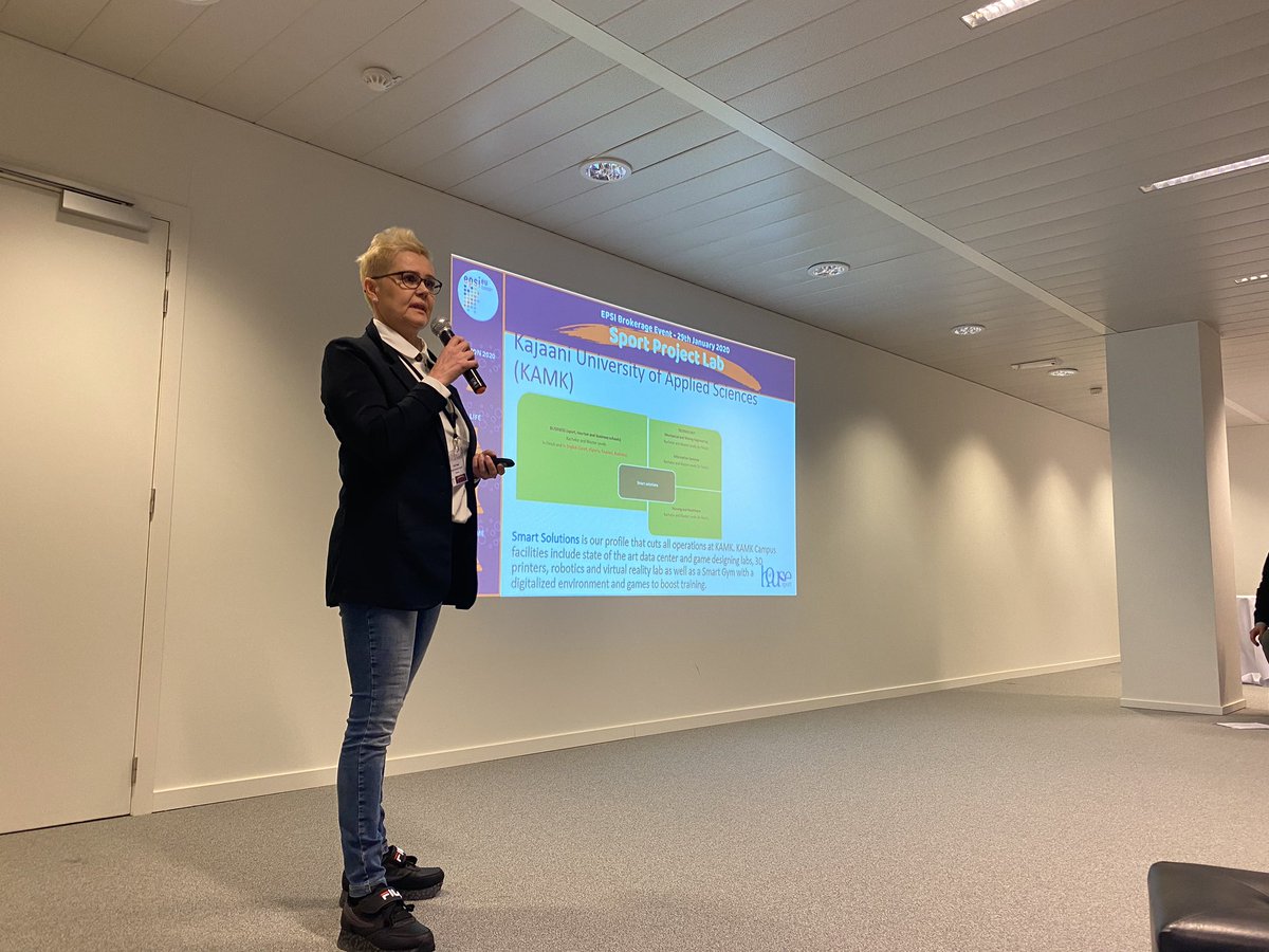 EpsiEU's tweet photo. #EPSI members presentations: it’s time for #Sportamundi and #KAMK (Kajaani University of Applied Sciences)
#SportProjectLab https://t.co/4hyvGWI1q0