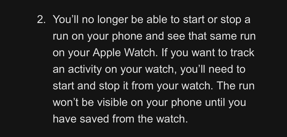 yassirhg's tweet photo. Hey @Runkeeper WTF?!!
If I'm starting a custom workout on my iPhone and I want to track that run on my watch. From now on, I won't be able to do so?
That's ridiculous. https://t.co/zshB0S7Uqs