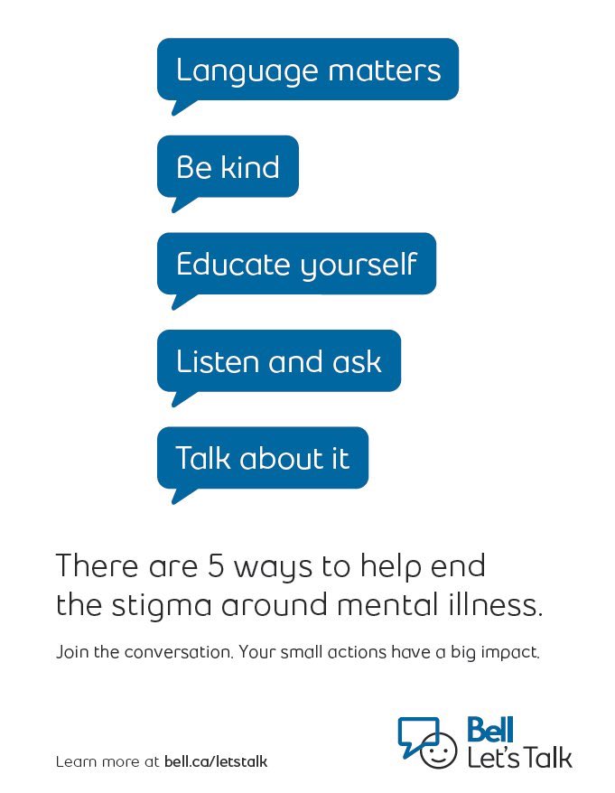 APrefect's tweet photo. Today and every day, let’s talk. End the stigma around mental health. #BellLetsTalk #ACLetsTalk https://t.co/QN76iBciKg