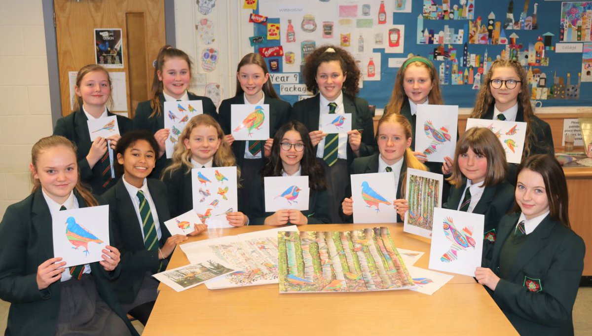ribblesdalesch's tweet photo. Some of our Yr 8 pupils' artistic flare will soon be displayed for all to see as a result of The Railway Project. Working with The Platform Gallery, Community Rail &amp; Community Artist Karen Allerton they have designed a new sign for the Ramsgreave &amp; Wilpshire train station. #proud https://t.co/fS06HNTUsP
