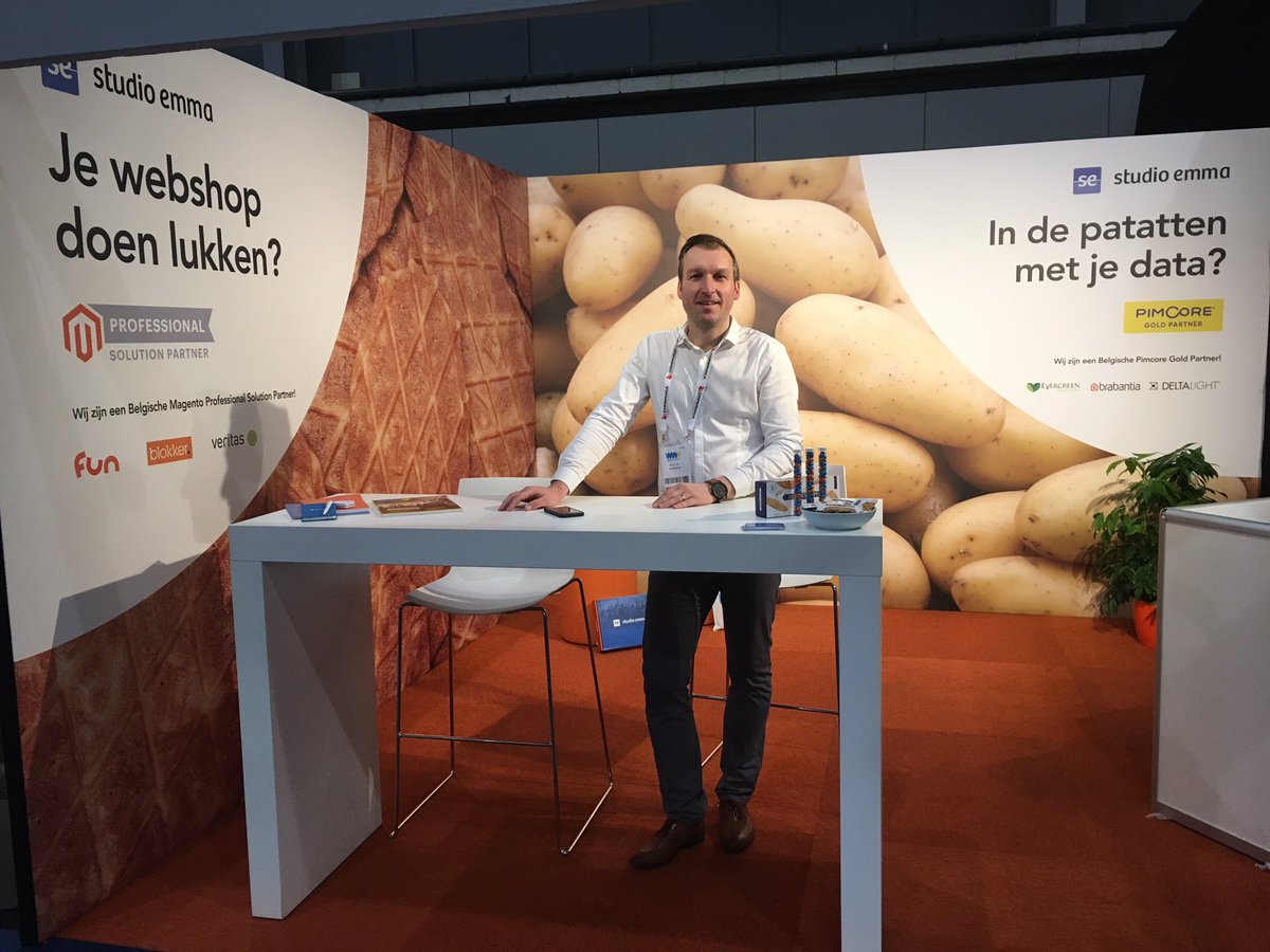 studioemma's tweet photo. Je #webshop doen #lukken? In de #patatten met je #data? Kom langs op stand 126 te Utrecht op #WWV20 en geniet van een typisch Belgisch lekkernijtje! #studioemma #ecommerce #magento #pimcore https://t.co/xi8OrJwGVp https://t.co/a2rQ0Vfy5K