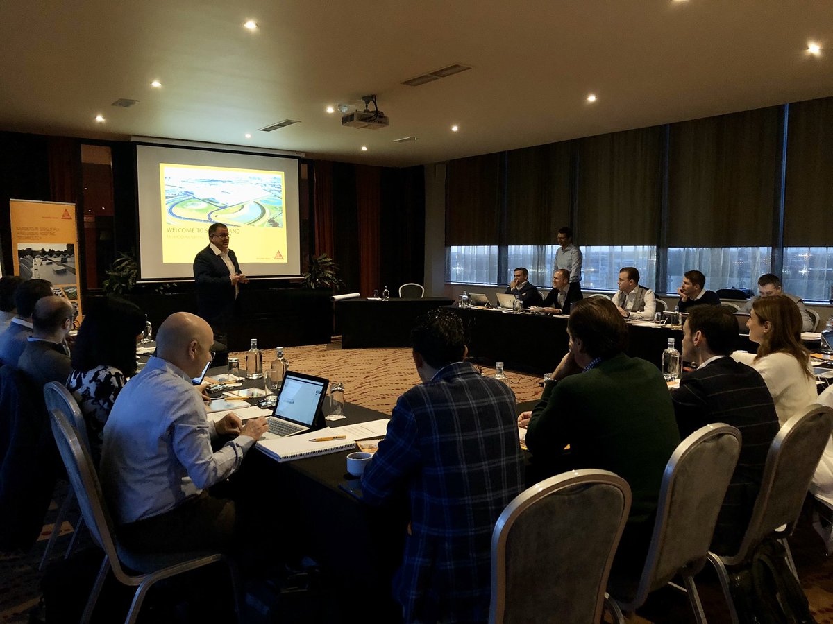 SikaIreland's tweet photo. We are excited to be hosting the EMEA Roofing meeting this week in Dublin. Looking forward to sharing ideas and best demonstrated practices across the region #WeAreSika #SikaRoofing https://t.co/sDXcD7DOnT