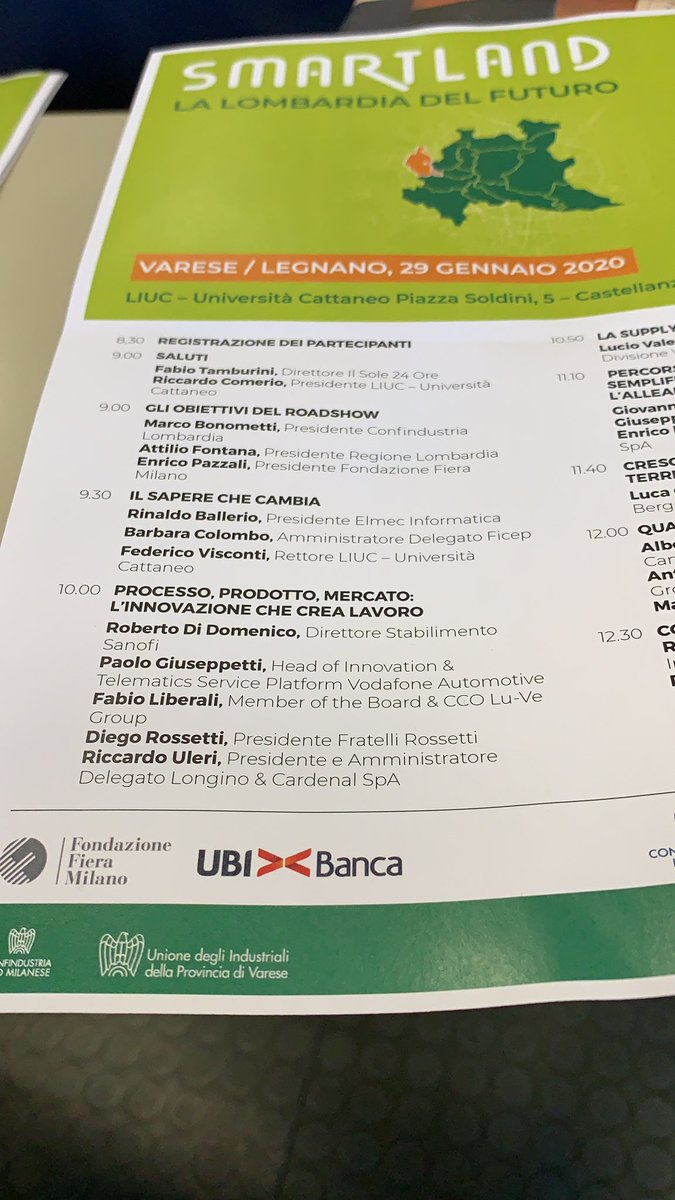 Si parla di processo, prodotto e mercato come leve per l’innovazione che crea lavoro. Roberto Di Domenico (Sanofi), Paolo Giuseppetti (Vodafone automotive), Fabio Liberali (Lu-ve) i primi a parlarne nel panel dei relatori