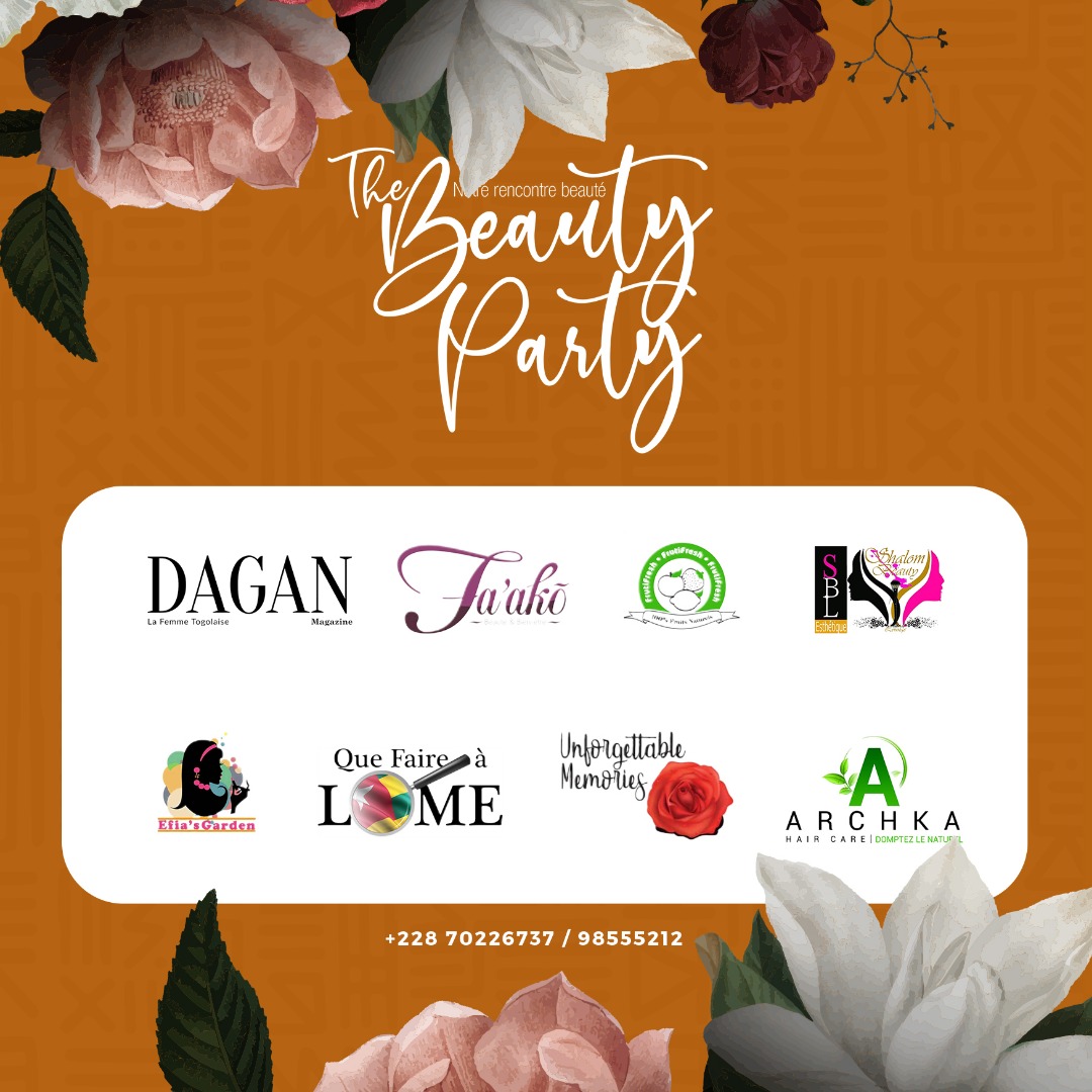 LoungeShalom's tweet photo. Partagez un instant de beauté, seule ou en groupe à #TheBeautyParty ce 08.02.2020 à la @residence.theresia à partir de 10h .
Les tickets sont disponibles en pré-vente au 70226737 /98555212 à
10.000fcfa et 15.000fcfa
#TheBeautyParty #Consommerlocal #SoAhoé #Afromade https://t.co/z9mmy5kJsi