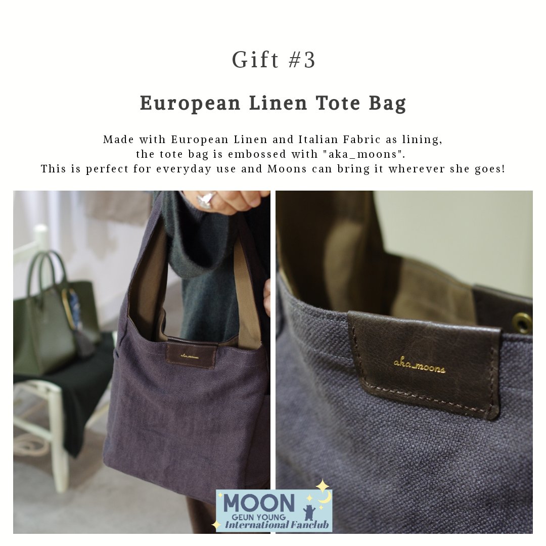 MGYIFC's tweet photo. [21st Debut Anniversary Project by MGYIFC]

Gift #2 and #3- Customized Leatherbound Notebook and European Linen Tote Bag made by linen_and_leather

#MoonGeunYoung #문근영 #21YearsWithMoons https://t.co/eEyPPh92Mf