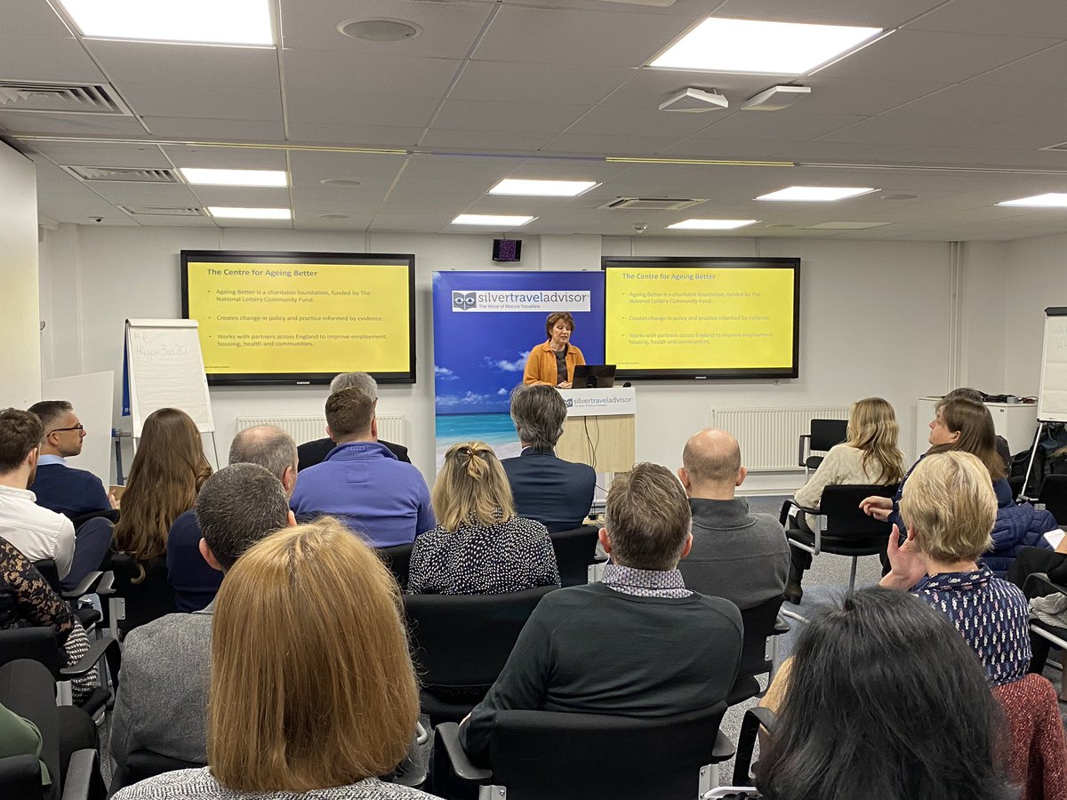 FOCLMedia's tweet photo. “A 100 year lifespan is a reality now, and it will continue to be a reality” - Kim Chaplain, Centre for Aging Better #SilverTravel #SilverTravelBreakfastBriefing #over50stravel #WednesdayWisdom https://t.co/sENF2OcZI6