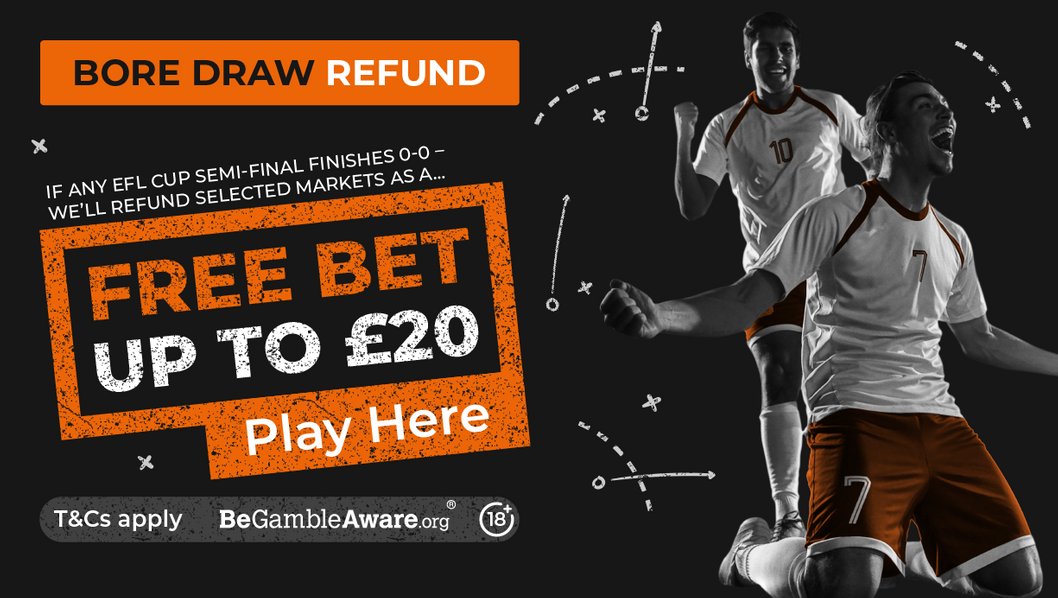PremierPunt's tweet photo. 💥Get the following markets refunded if tonight's #ManUtd vs #ManCity #EFLCup clash ends goalless💥

Correct Score✔️
Half Time/Full Time✔️
First Scorer✔️
Last Scorer✔️
Anytime Scorer✔️

⚽️Click for full Terms &amp; Conditions⚽️⬇️
https://t.co/HfJx8h1TxM https://t.co/3ZvguKqVS0
