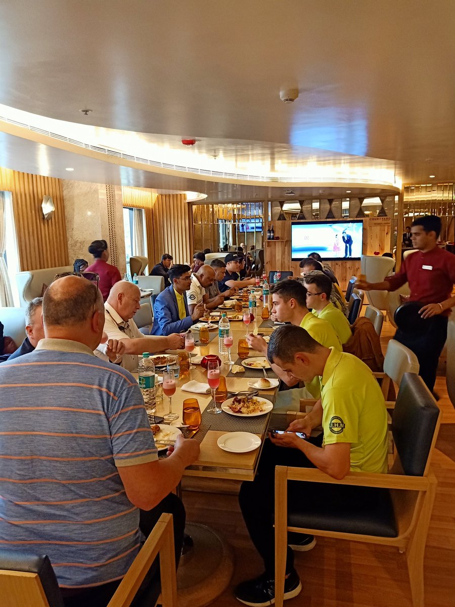 AyushAg85518581's tweet photo. Here's the Lunch Time @Marriott ... Contestants, Mentors and our chef's having a delightful lunch after morning journey...The YCO starts in the bnglore...Most awaited time for all #IIHMITE
#YCO2020 #YCO #Sustainability #cheflife
@IIHMHOTELSCHOOL @subornobose @directorblore https://t.co/J9BEszZM3b