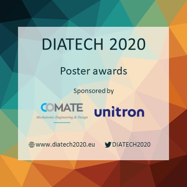 DIATECH2020's tweet image. Find out who won the poster prizes at the #award ceremony - today at 12.10 PM! 
Sponsored by @ComateEngineers and @Unitron_Group 

#DIATECH2020