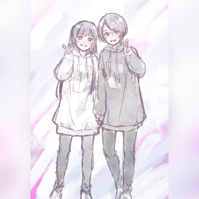 おそろいパーカー嬉しいな✨ 