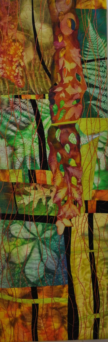 Eagle_Gallery's tweet photo. 'Ouse Vallery, Autumn' a beautiful textile and mixed media piece by Janet Cook can be seen at @Eagle_Gallery St Peter's Street #Bedford -only until Saturday - new exhibition being hung on Sunday  #textiles #mixedmedia #explorebedford @OptimisInfo https://t.co/fW9kzAHm7E