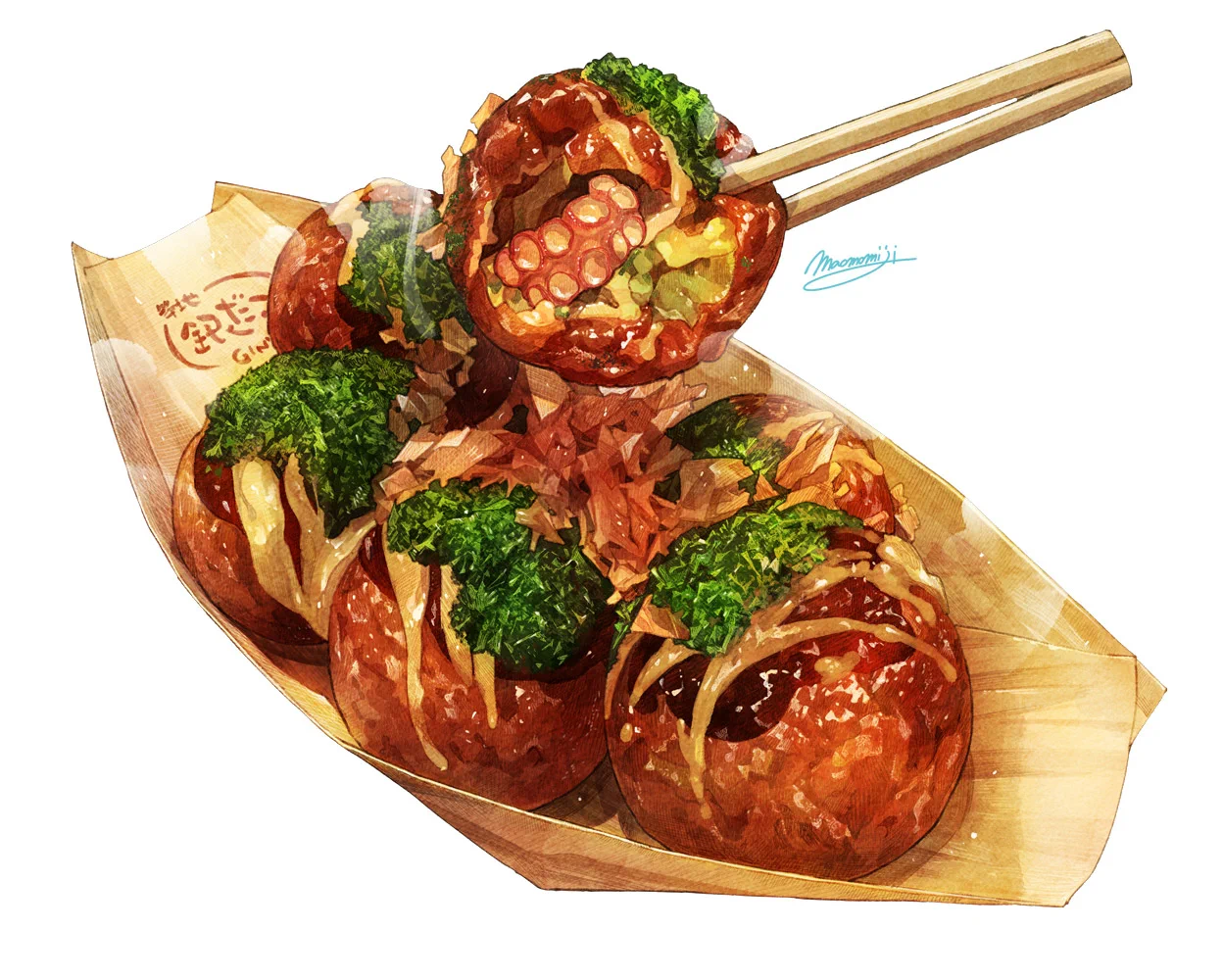 たこ焼きがよりおいしく見える？画力ビフォーアフターwww