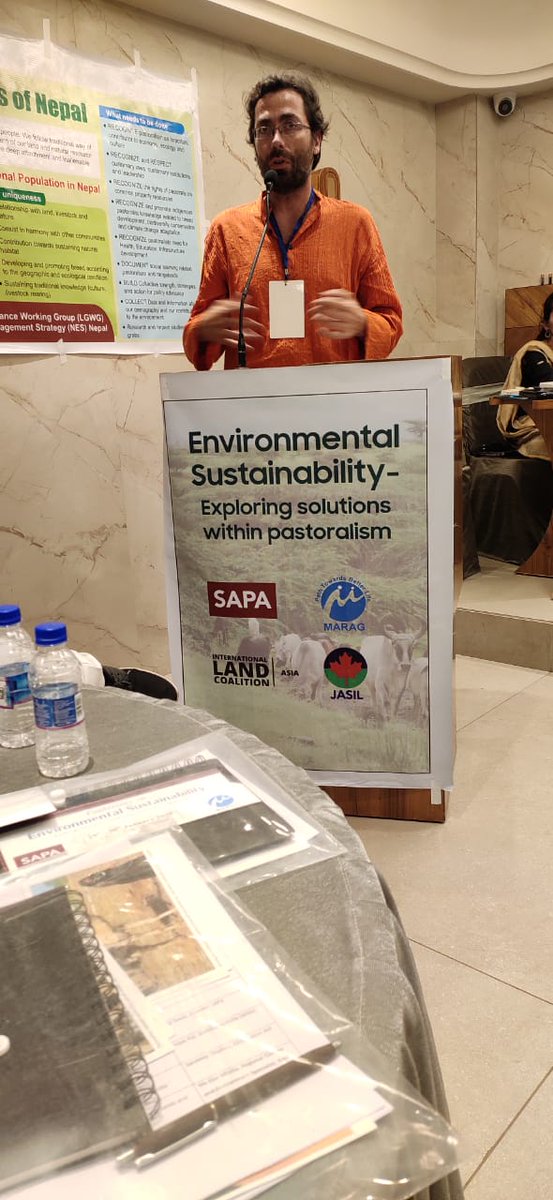 Pablo Manzano, reiterates against the general perception, if pastoralism evades, it will degenerate the environment. Intensive farming increases carbonfoot prints

@maragindia @ILCAsia @ILC_Rangelands 
#SapaConference