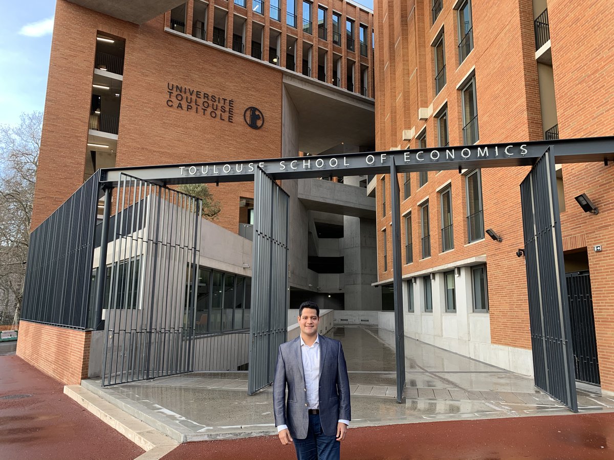 ubeconomics's tweet photo. PhD Economics student at @ubeconomics @UBFacEcoiEmpres @UniBarcelona Henry Bernard Moscoso has joined @TSEinfo @UT1Capitole @Univ_Toulouse as a visiting student. There he'll work on his paper "Salient crime, risk perception and newborns' health" for 3 months. #TSECampus #Toulouse https://t.co/BbaXinSbtF