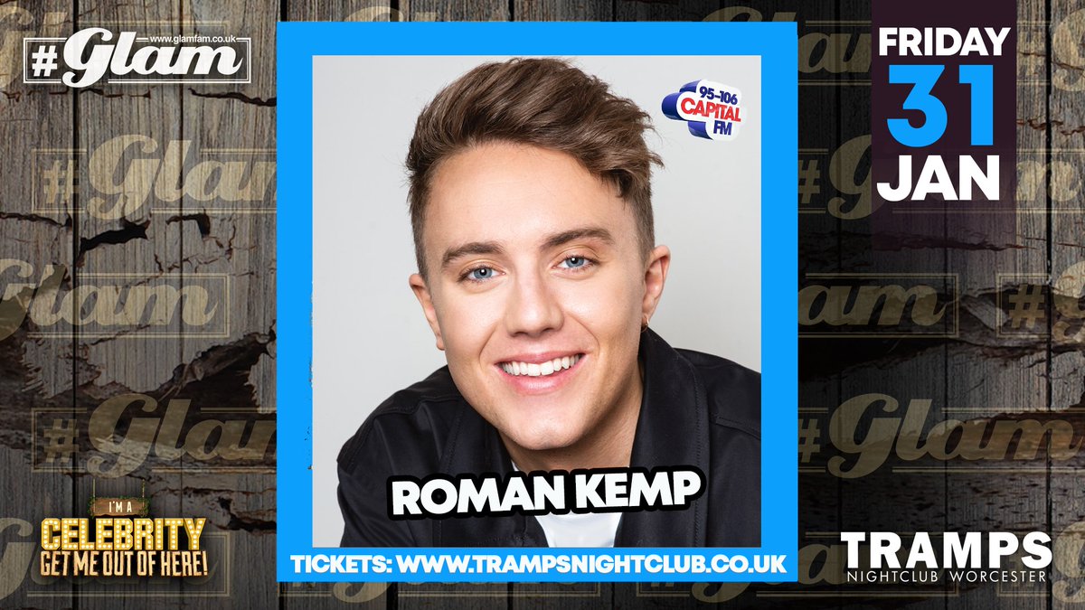 GlamWorcester's tweet photo. 🎧🎧 ❤❤ ROMAN KEMP ❤❤ 🎧🎧

🥳 THIS FRIDAY NIGHT!! 31st JANUARY!! 🥳

🤩 Tramps Nightclub Worcester 🤩

⚠ TICKETS JUST £5 CURRENTLY - WILL 100% SELL OUT TODAY ⚠

https://t.co/nGg7BDXCdD

#glam #friday #worcester #romankemp #worcestershire #glamfam https://t.co/bMYj6imM9l
