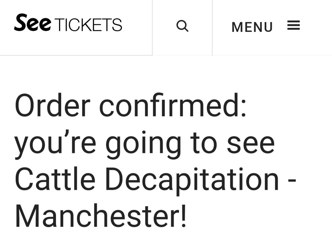 emolyum's tweet photo. Just ordered my @cattledecap tickets for Manchester! Buzzing! π€π #CattleDecapitation #CattleDecap #DeathAtlas https://t.co/fXPswu1agb