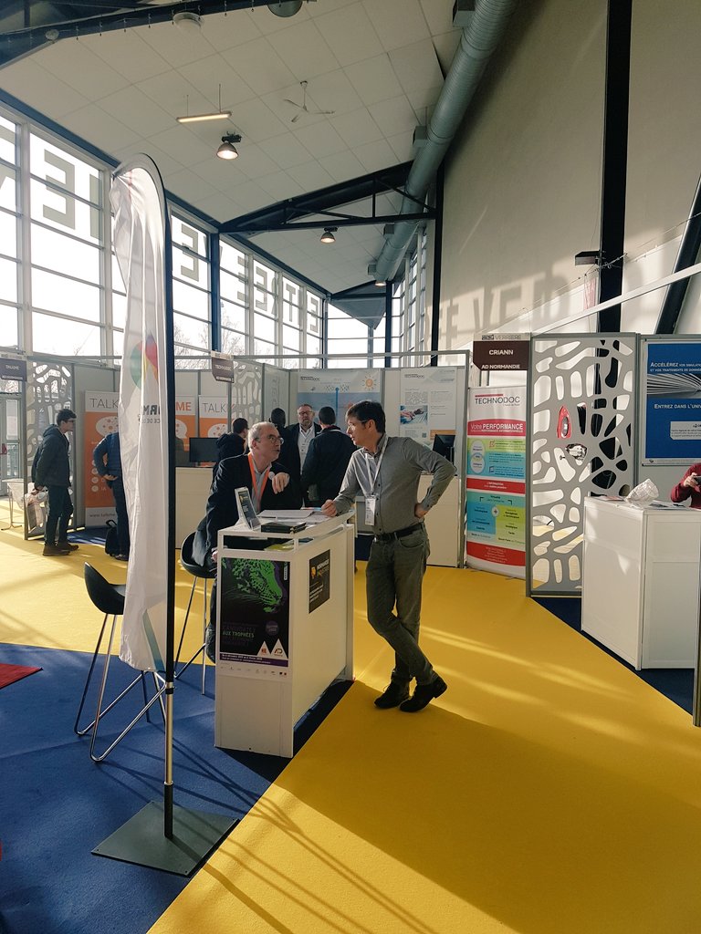 ADNormandie's tweet photo. [#jour2] Networking sur le pavillon #NormandieIndustrie avec @Captronic_  @CetimFrance @Cesi_Rouen #cedecos #UIMM @sepemindustries ! Nous vous donnons rdv sous la verrière pour découvrir le village #UsineDuFutur avec #SASP @keyveo3d  @criann @Documentic @leancure  #circoe @talkme https://t.co/bElGD4sLWt