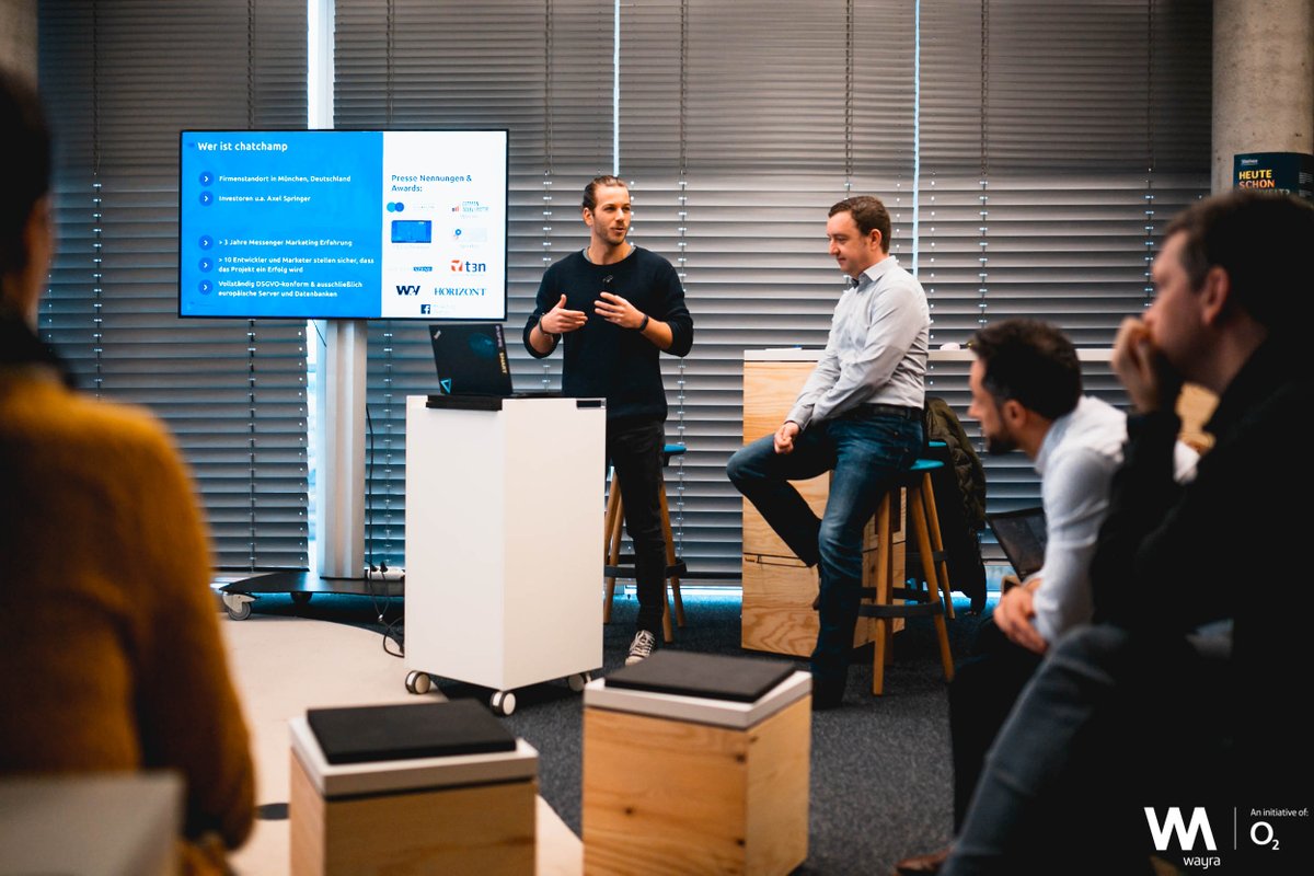 WayraGermany's tweet photo. Together with @telefonica_de #businessunits, we showcased some of our #portfolios and how we connect #startups with @Telefonica. 

Check https://t.co/nKFrsJ2Q6D to understand our #scaling strategy and apply to be part of our #WayraFamily. 

#WeScaleStartups #WayraStartups https://t.co/cs5cuoMvOV