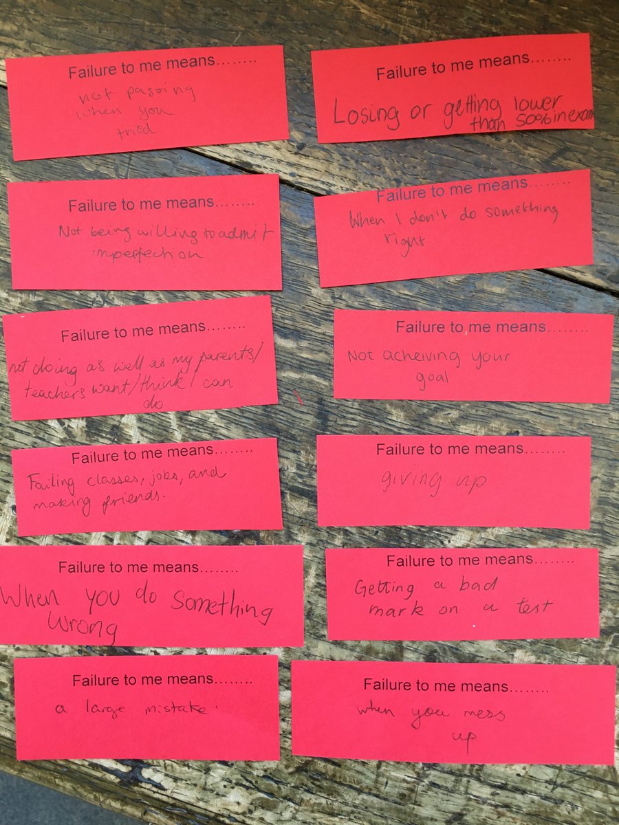 QueensCollegeW1's tweet photo. What does failure mean to you? Here are some initial definitions from our pupils earlier in #FailureWeek. Let's redefine 'failing'! #dontbeafraidtofail https://t.co/V5SAMyZvyj