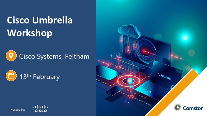 AssessMy's tweet photo. Spend a day with Cisco to learn about developments with Cisco Umbrella, how you can protect your customers organisation from modern threats, gain more visibility for all your devices and more. 
Register here

#ComstorCSI #ComstorUK #Cisco https://t.co/nDC9kRUQ5y
