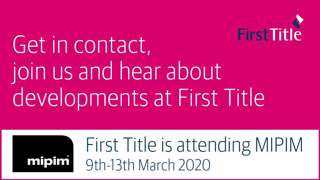 We welcome the opportunity to meet with you and to provide you with an update of developments within First Title and the wider Legal indemnities market throughout the UK and Europe. 
#titleinsurance   #legalindemnityinsurance    #mipimworld
buff.ly/2tKY3k5